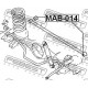 MB584166 Mitsubishi Pajero тампон задна напречна щанга