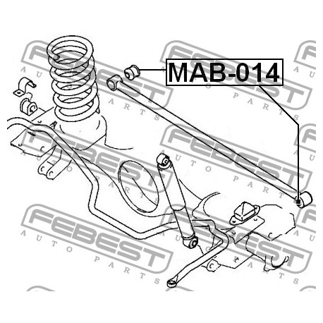 MB584166 Mitsubishi Pajero тампон задна напречна щанга