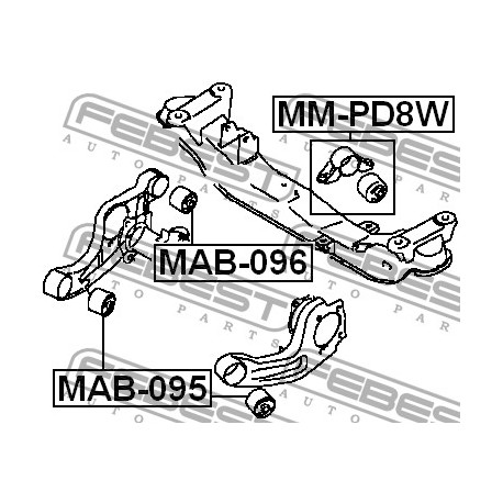 Тампон MB951445 MAB096 Mitsubishi диференциал заден