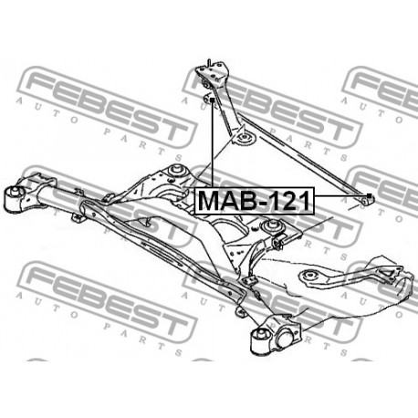 Тампон MN103500 MAB121 Mitsubishi Grandis задна напречна щанга
