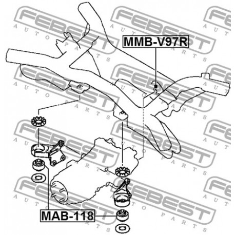3517A003 Mitsubishi тампон заден диференциал