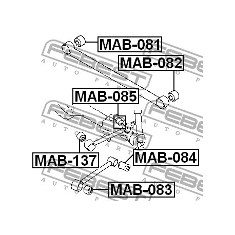 MR272768 Mitsubishi тампон задна надлъжна щанга