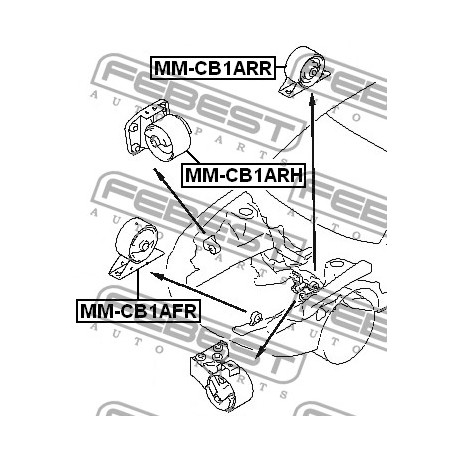 MB949166 Mitsubishi тампон двигател заден