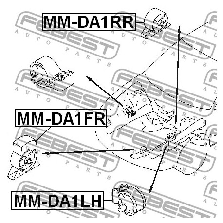 Тампон MR102114 MMDA1RR Mitsubishi двигател заден