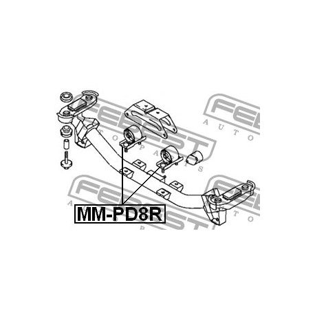 MR112168 Mitsubishi тампон двигател заден