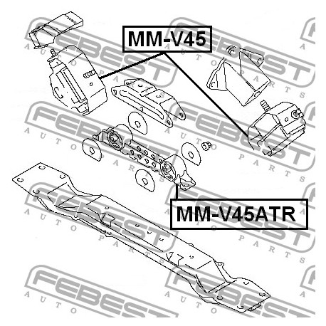 Тампон MB951304 MMV45ATR Mitsubishi Pajero двигател заден