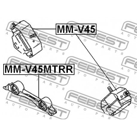 Тампон MR133663 MMV45MTRR Mitsubishi Pajero двигател заден М/Т