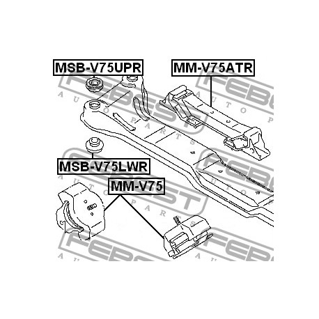 MR448194 Mitsubishi тампон двигател заден А/Т
