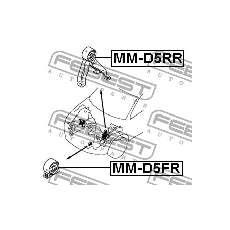 Тампон MN184094 MMD5RR Citroen Mitsubishi Peugeot двигател заден