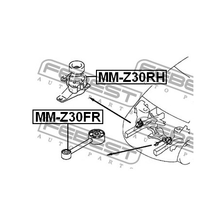 Преден тампон двигател MR961602 MMZ30FR Mitsubishi