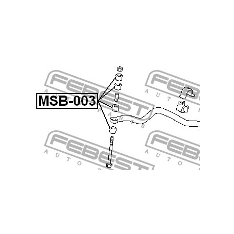 Тампон MR954887 MSB003 Mitsubishi предна биалетка