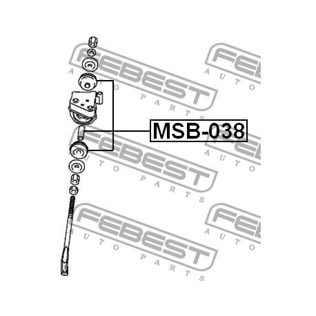 Ремонтен комплект MR162680 MSB038 Mitsubishi предна стабилизираща щанга