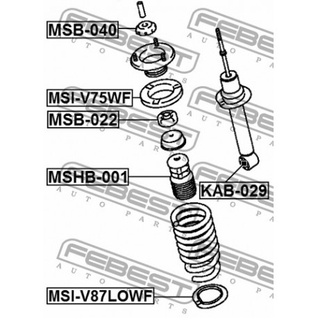 Тампон MR374546 MSB040 Mitsubishi Pajero преден амортисьор