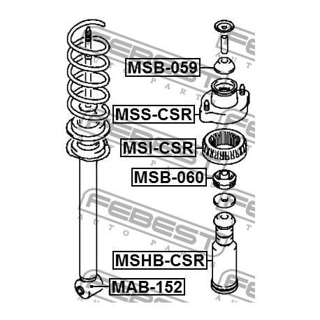 Тампон MR554370 MSB060 Citroen Mitsubishi Peugeot заден амортисьор