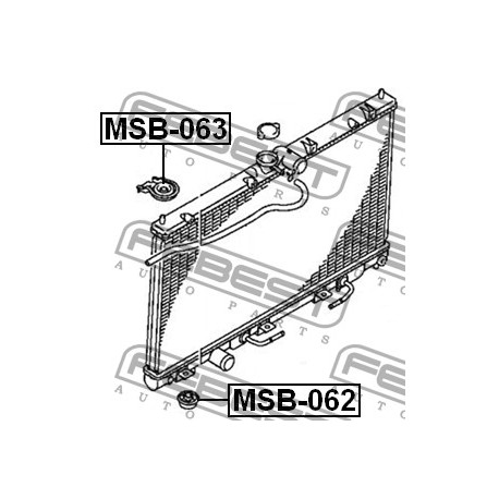 Тампон MR464628 MSB063 Mitsubishi радиатор