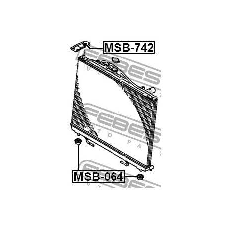 Тампон радиатор MR127881 MSB742 Mitsubishi
