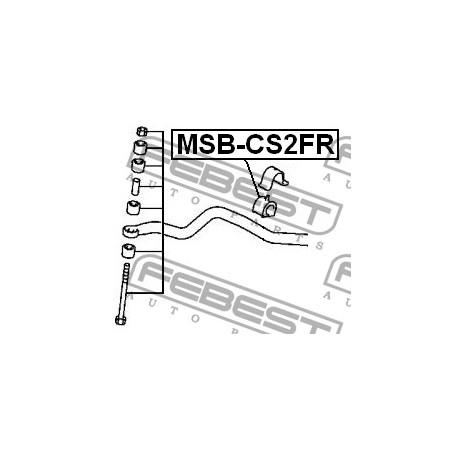 Тампон 4056A004 MSBCS2FR Dodge Jeep Mitsubishi предна стабилизираща щанга