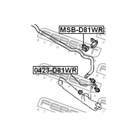 Тампон MN101010 MSBD81WR Mitsubishi Endeavor задна стабилизираща щанга
