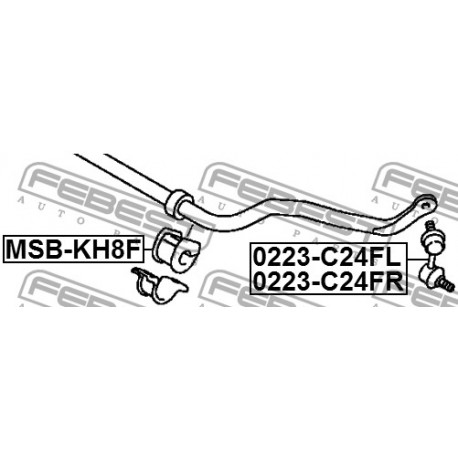 Тампон MR992318 MSBKH8F Mitsubishi Pajero предна стабилизираща щанга
