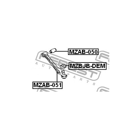 Тампон D20134460B MZAB050 Mazda преден носач