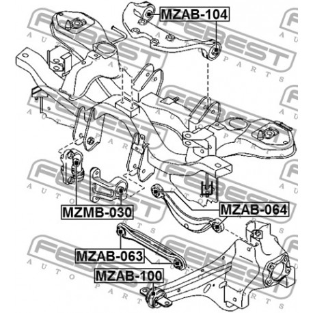 EG25-28-69XA Mazda тампон диференциал