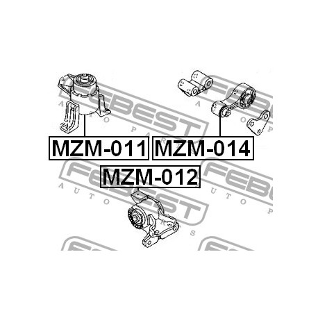 Заден тампон GJ6A39040A MZM014 Mazda 6 двигател