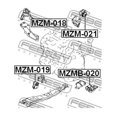 LD47-39-040 Mazda тампон двигател