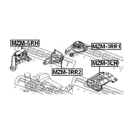 Тампон BBM439060B MZM5RH Mazda двигател десен хидравличен