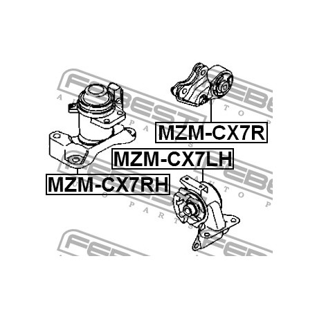 Тампон EG2139060S MZMCX7RH Mazda CX-7 двигател десен хидравличен