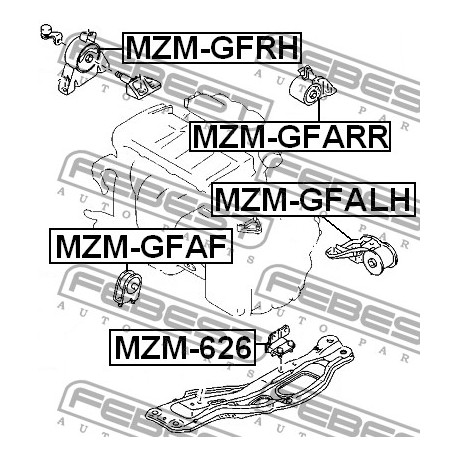 G15C-39-060A Mazda тампон двигател десен хидравличен