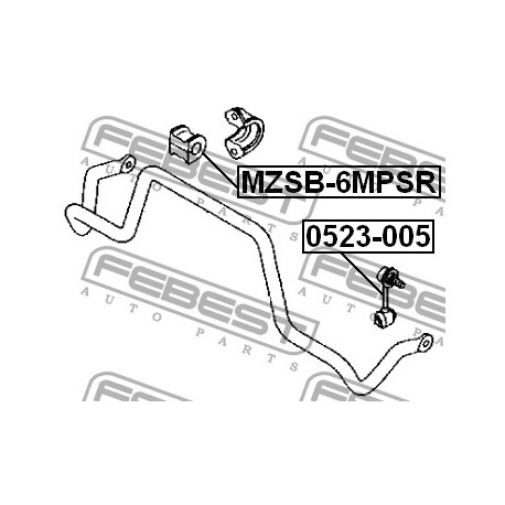 Тампон GP9A28156 MZSB6MPSR Mazda 6 задна стабилизираща щанга