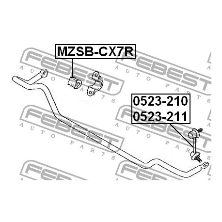 Тампон EG2128156A MZSBCX7R Mazda задна стабилизираща щанга