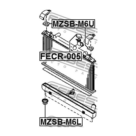 Tампон LF1715242C MZSBM6U Mazda радиатор