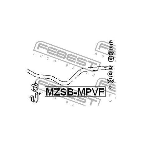 Тампон стабилизираща щанга LB8234156B MZSBMPVF Mazda Mpv