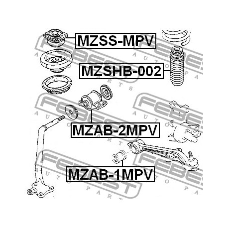 LA01-34-111A Mazda прахозащитен комплект за един амортисьор