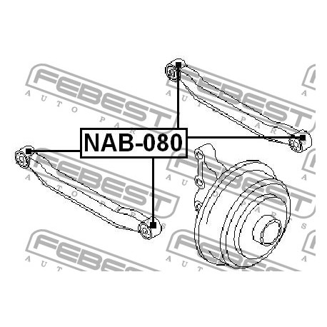 Тампон 5512190J10 NAB080 Nissan напречен носач