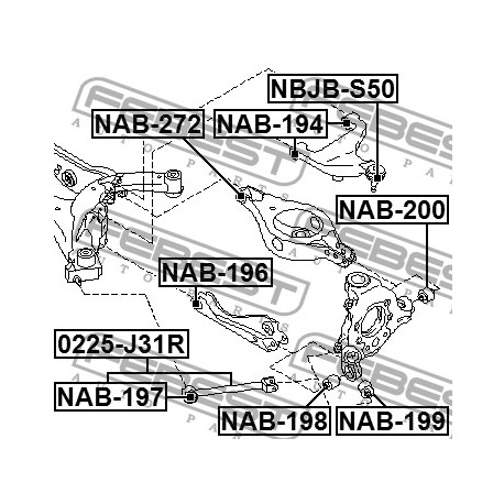 551A0-CC40A Nissan тампон заден напречен носач