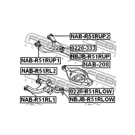 Тампон носач 551B0EA500 NAB208 Nissan Pathfinder R51