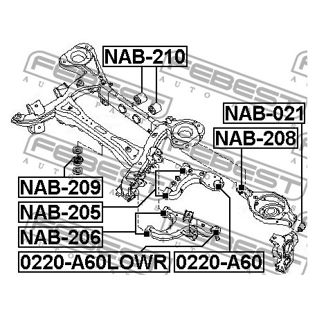 55470-7S000 Nissan тампон заден диференциал