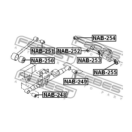55120-VE020 Mazda тампон заден напречен носач