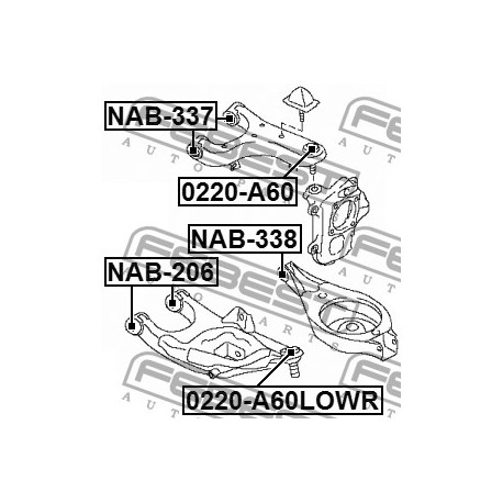 55501-1LA0B Infiniti Nissan тампон носач