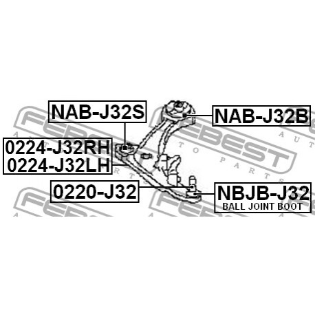 54500-JN00A Infiniti Nissan тампон заден носач хидравличен