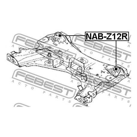 Заден тампон 54400EW00B NAB-Z12R Nissan Renault преден мост