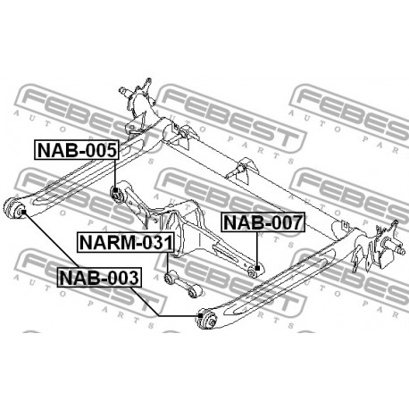 55120-0M000 Infiniti Nissan щанга задна напречна