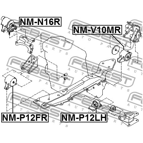 11220-AU301 Nissan тампон двигател ляв