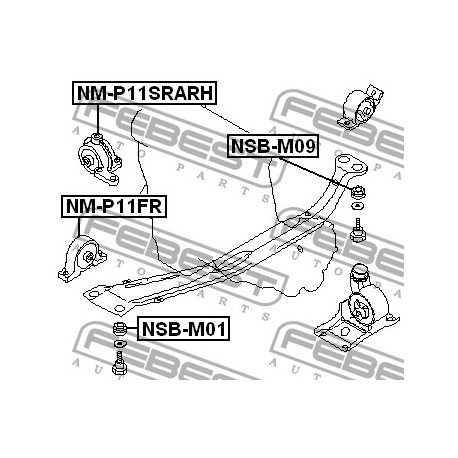 11210-4M810 Infiniti Nissan тампон двигател десен хидравличен