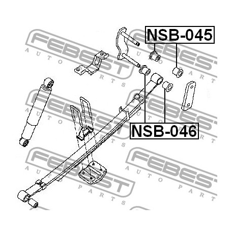 Втулка 55047EB301 NSB046 Nissan Navara заден ресор