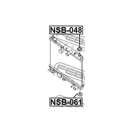 Тампон радиатор 21507AX600 NSB061 Nissan