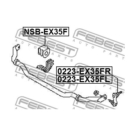 Тампон 546131BA1A NSBEX35F Infiniti Nissan предна стабилизираща щанга