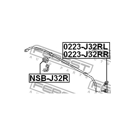 Тампон 562431AD0A NSBJ32R Nissan задна стабилизираща щанга